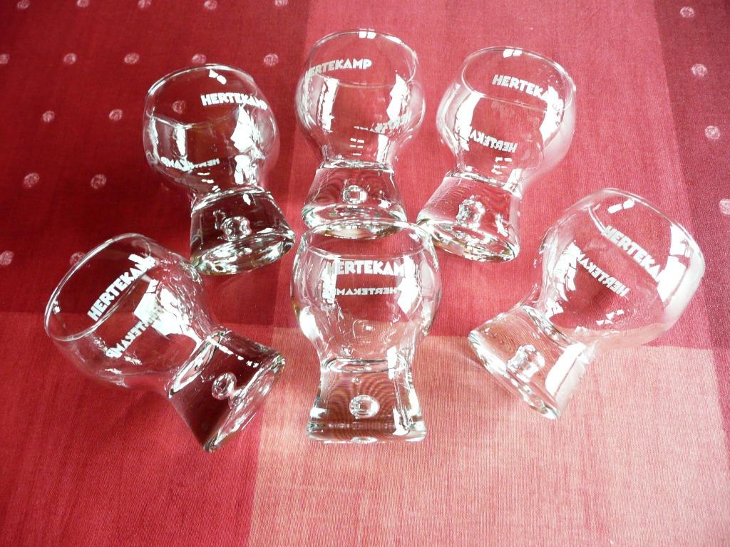 6 borrelglazen/jeneverglazen/amuseglazen Hertekamp, Enlèvement ou Envoi, Neuf, Verres et Verres à shot