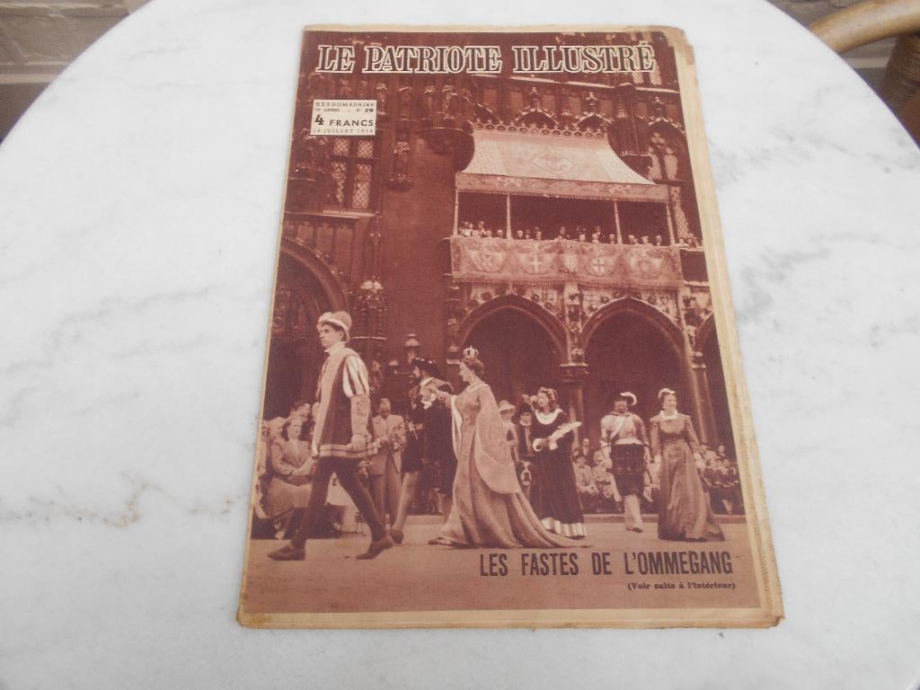 ancien magazine "Le patriote illustré "L'ommegang " 1954 N29, Enlèvement ou Envoi, 1940 à 1960, Journal ou Magazine