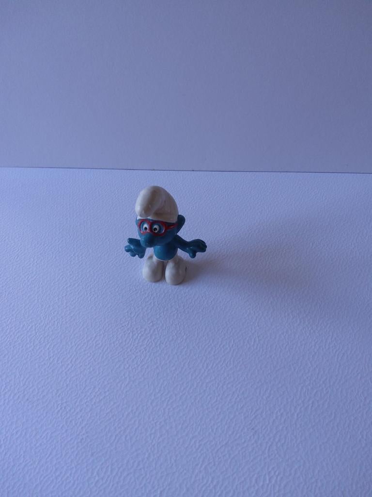 Smurf met bril, Verzamelen, Smurfen, Ophalen of Verzenden, Gebruikt, Brilsmurf, Poppetje, Figuurtje of Knuffel