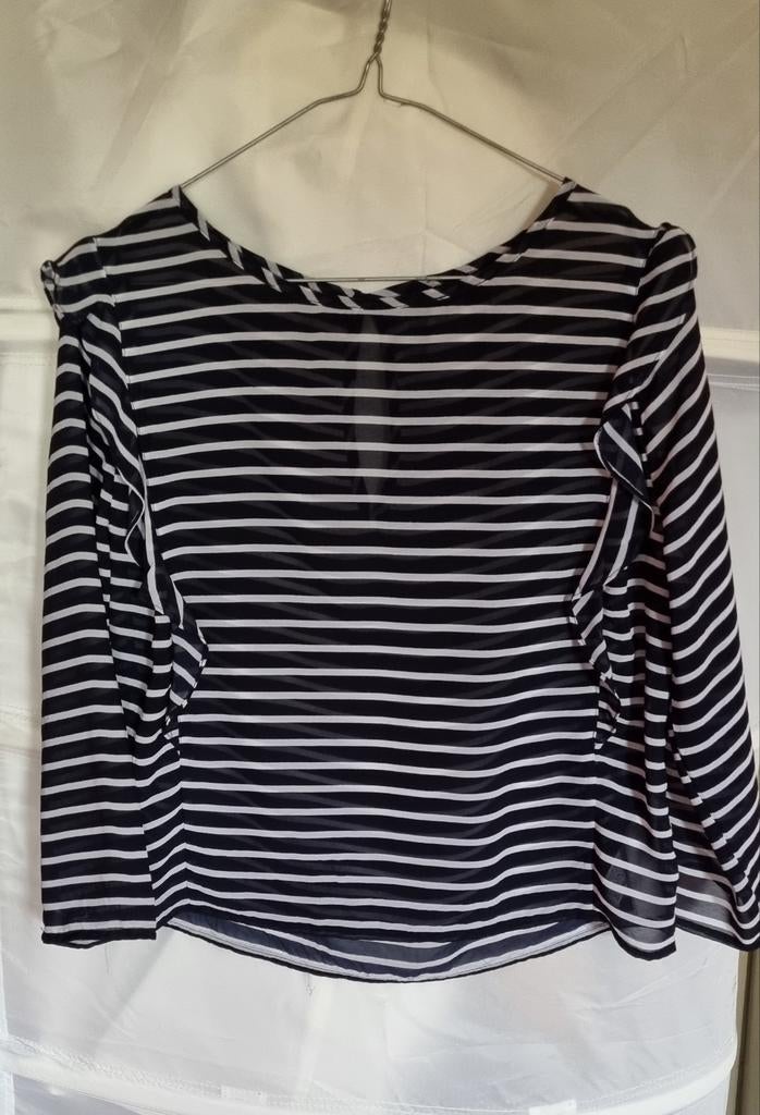 Blouse mousseline bershka, Blauw, Maat 42/44 (L), Bershka, Zo goed als nieuw