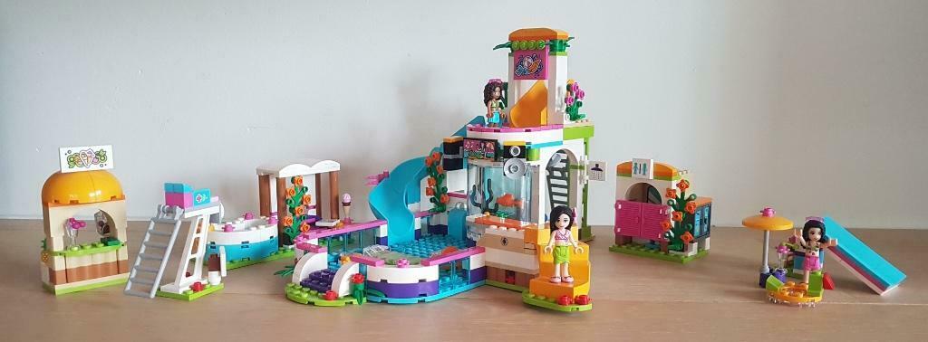 Lego Friends 41313 'Heartlake Summerpool' & uitbreiding, Envoi, Comme neuf, Ensemble complet, Lego