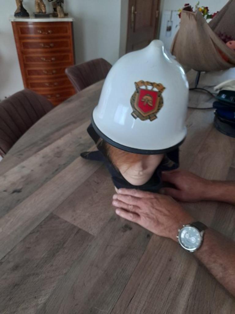 Ancien casque de pompier cromwell, Enlèvement ou Envoi, Autres, Casque ou Béret