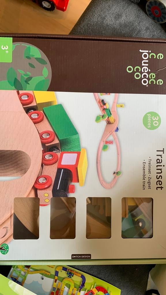 Treinset joueco hout, Ophalen, Zo goed als nieuw