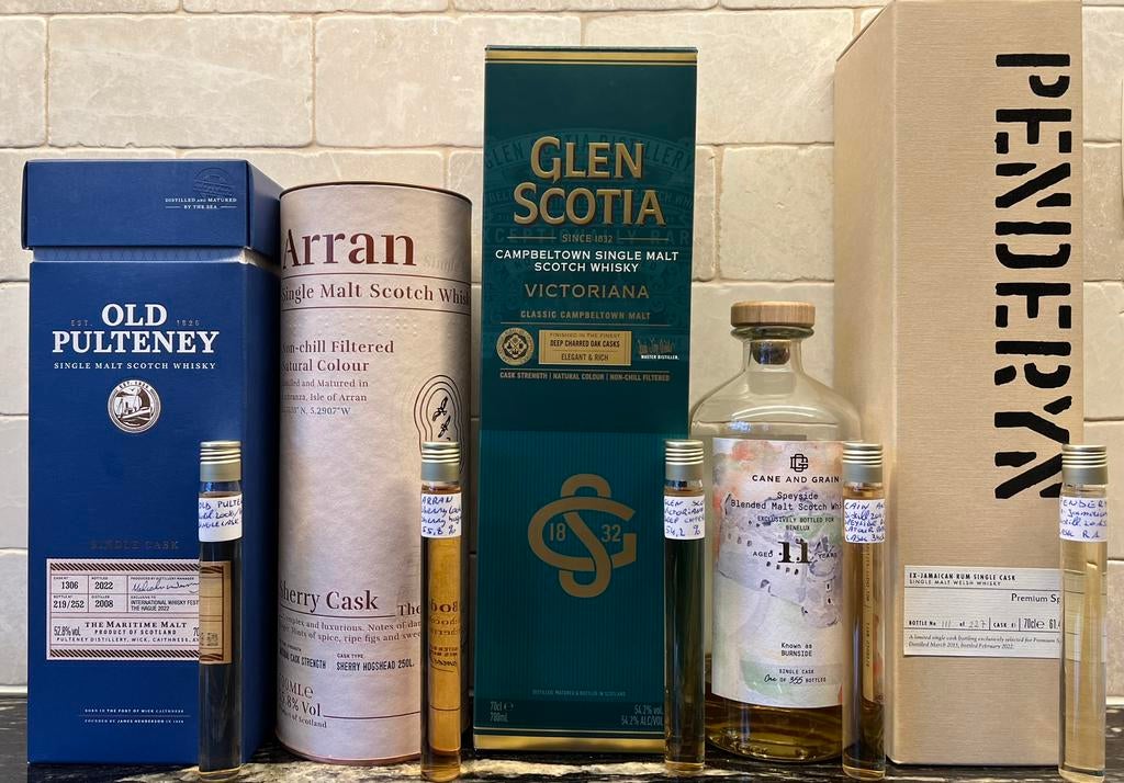 Whisky tasting samples 25ml/6cl verschillende keuzes, Verzamelen, Ophalen, Overige gebieden, Overige typen, Nieuw
