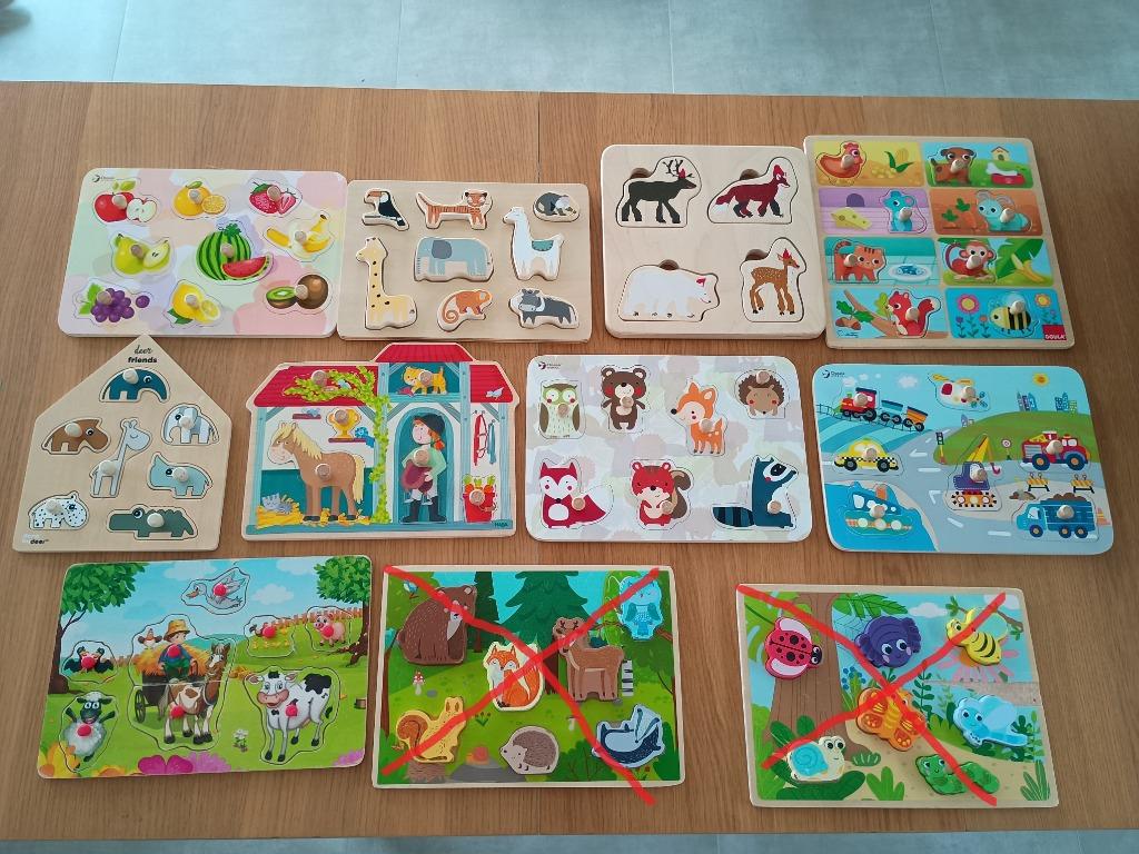 inlegpuzzels, Kinderen en Baby's, Ophalen of Verzenden, 6 maanden tot 2 jaar, Van hout