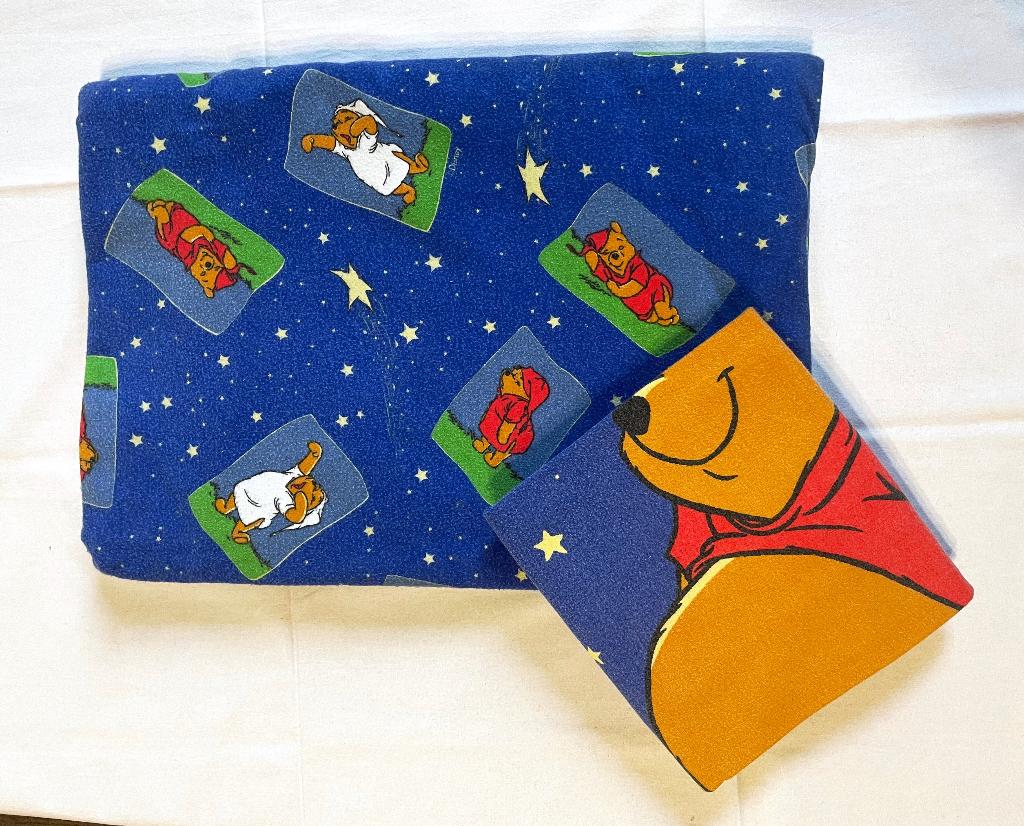 Drap housse et taie "Winnie l'ourson"  1 p, Garçon ou Fille, Enlèvement ou Envoi, Housse de couette, Utilisé