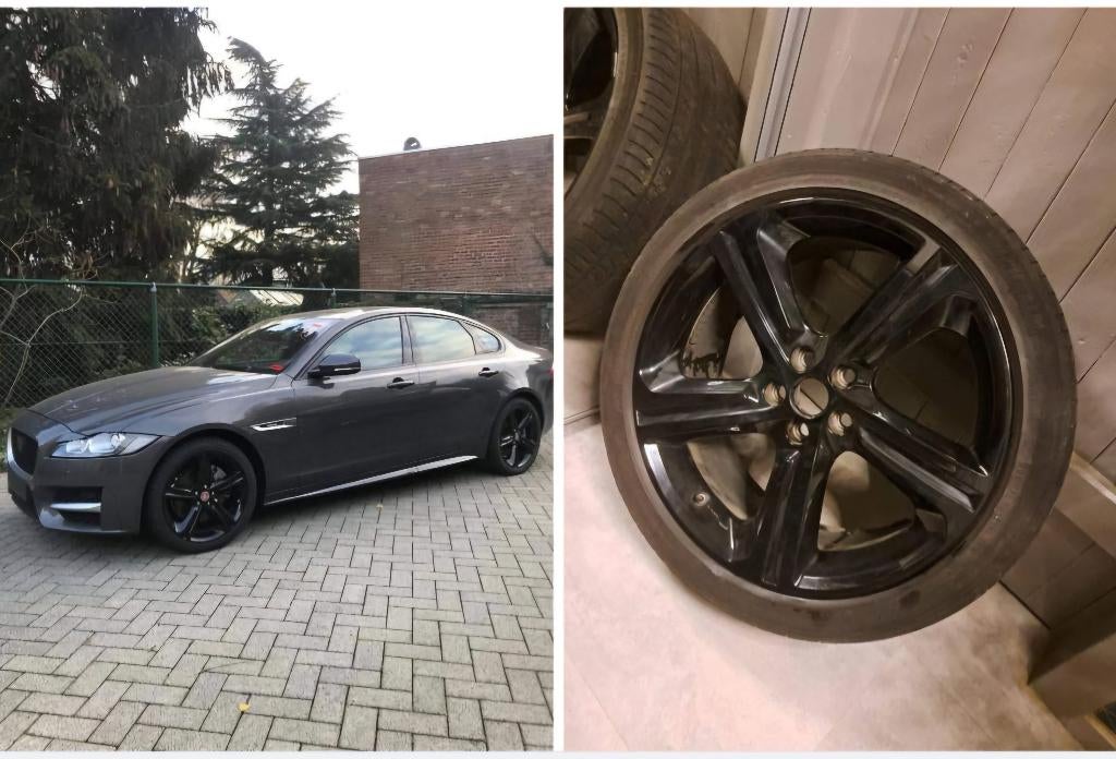 4 jantes 19" noir d’origine Jaguar, 245 mm, Véhicule de tourisme, Utilisé, Jante(s)