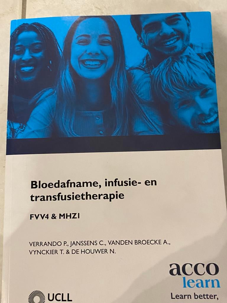 Bloedafname, infusie- en transfusietherapie, Livres, Livres d'étude & Cours, Utilisé, Enseignement supérieur professionnel, Enlèvement ou Envoi