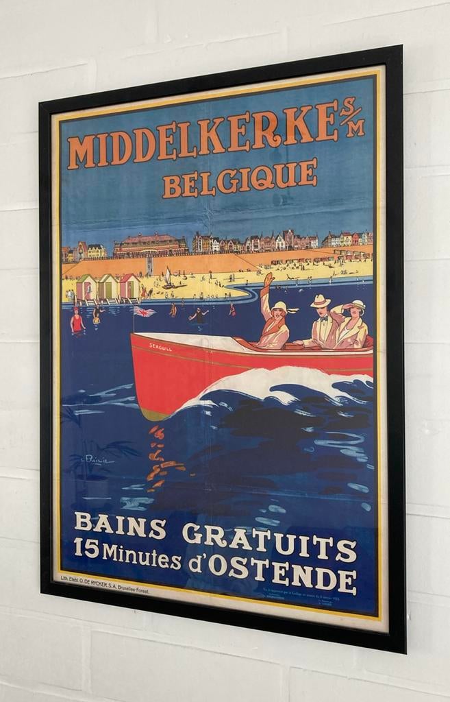 Poster/affiche Middelkerke, Ophalen of Verzenden, Zo goed als nieuw