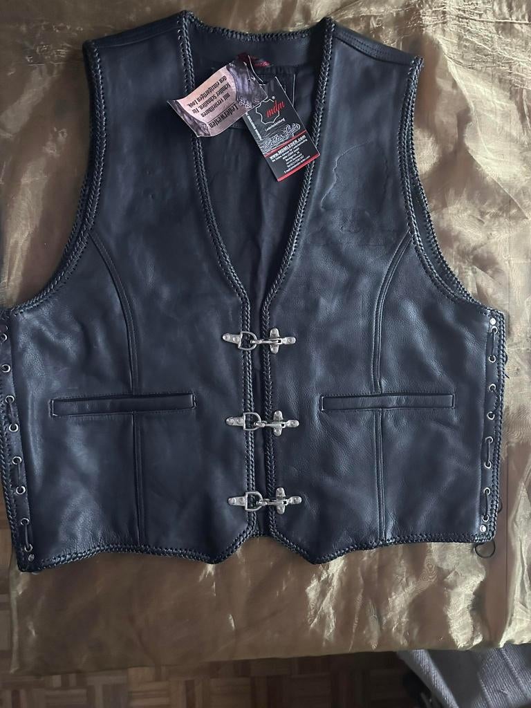 Gilet cuir moto, Enlèvement, Neuf, sans ticket, Hommes, Manteau | cuir
