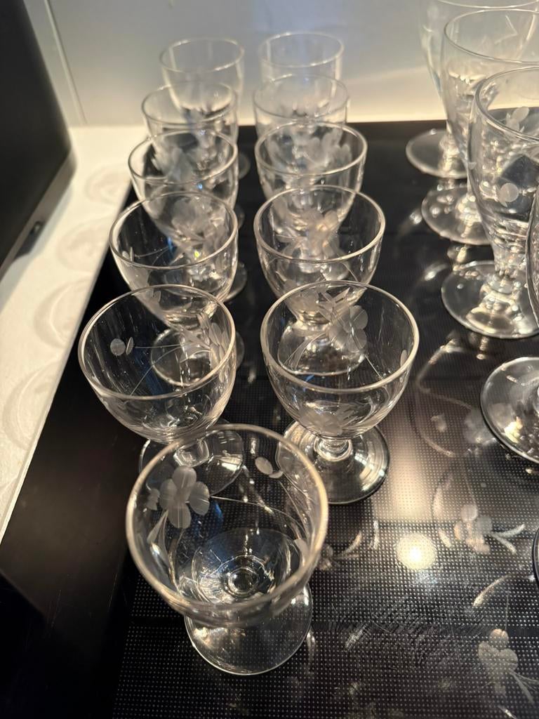 Oud glasservies, Ophalen, Gebruikt, Borrel- of Shotglas