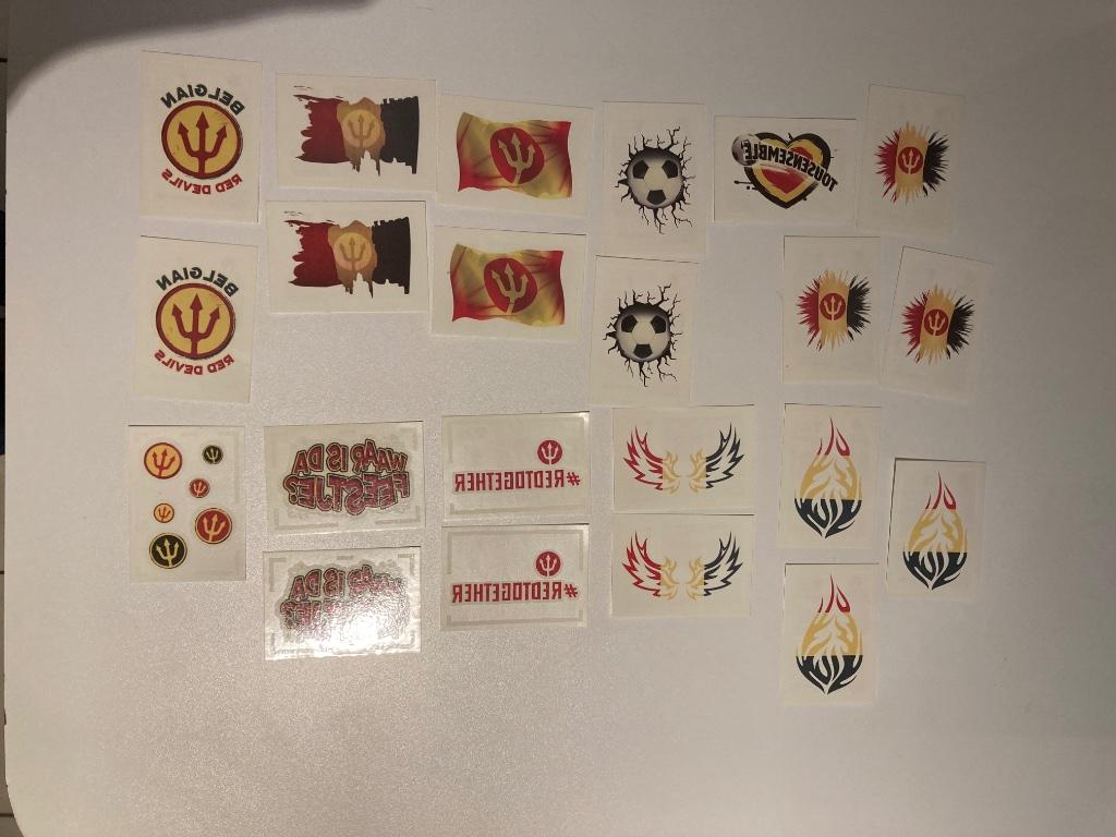 22 Carrefour tatoeage red devils NIEUW, Autres supermarchés, Enlèvement ou Envoi