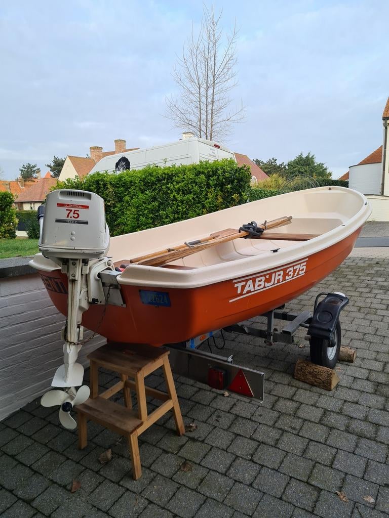 Tabur 375 vissersboot, Watersport en Boten, Vis- en Consoleboten, Ophalen, Gebruikt, Tot 10 pk, 3 tot 6 meter