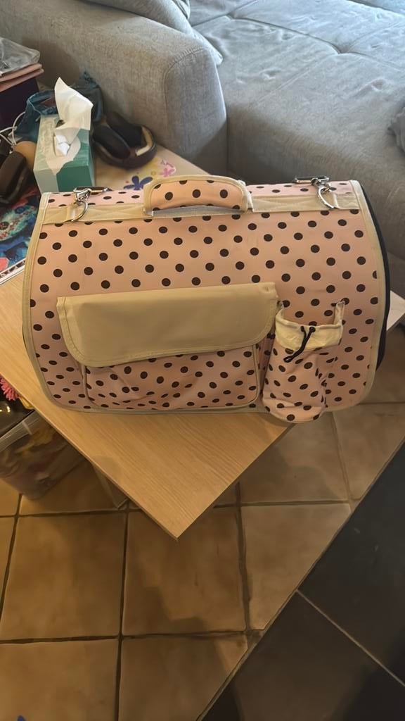 Draagtas roze Jack & Vanilla, Dieren en Toebehoren, Ophalen, Zo goed als nieuw
