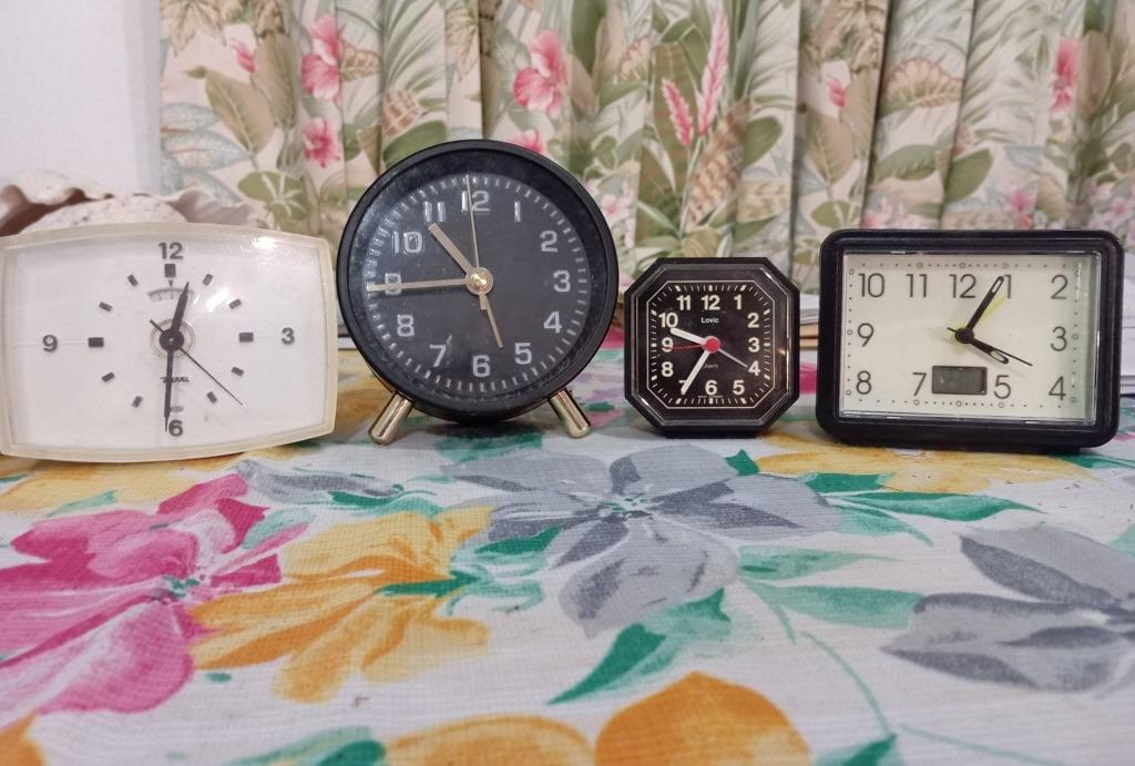 4 x vintage wekkers  klok, Ophalen of Verzenden