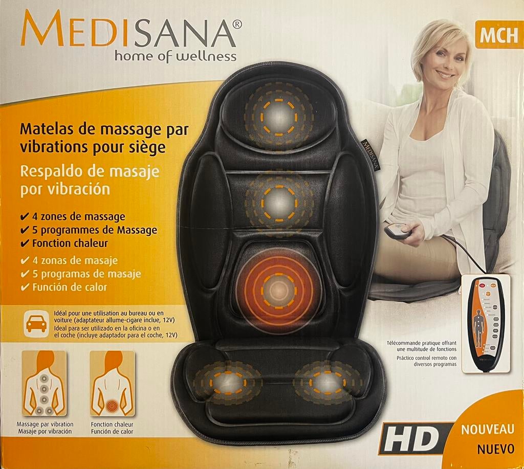 MEDISANA MCH Massageapparaat - vibratie + warmtefunctie, Ophalen, Zo goed als nieuw, Massagestoel of Kussen