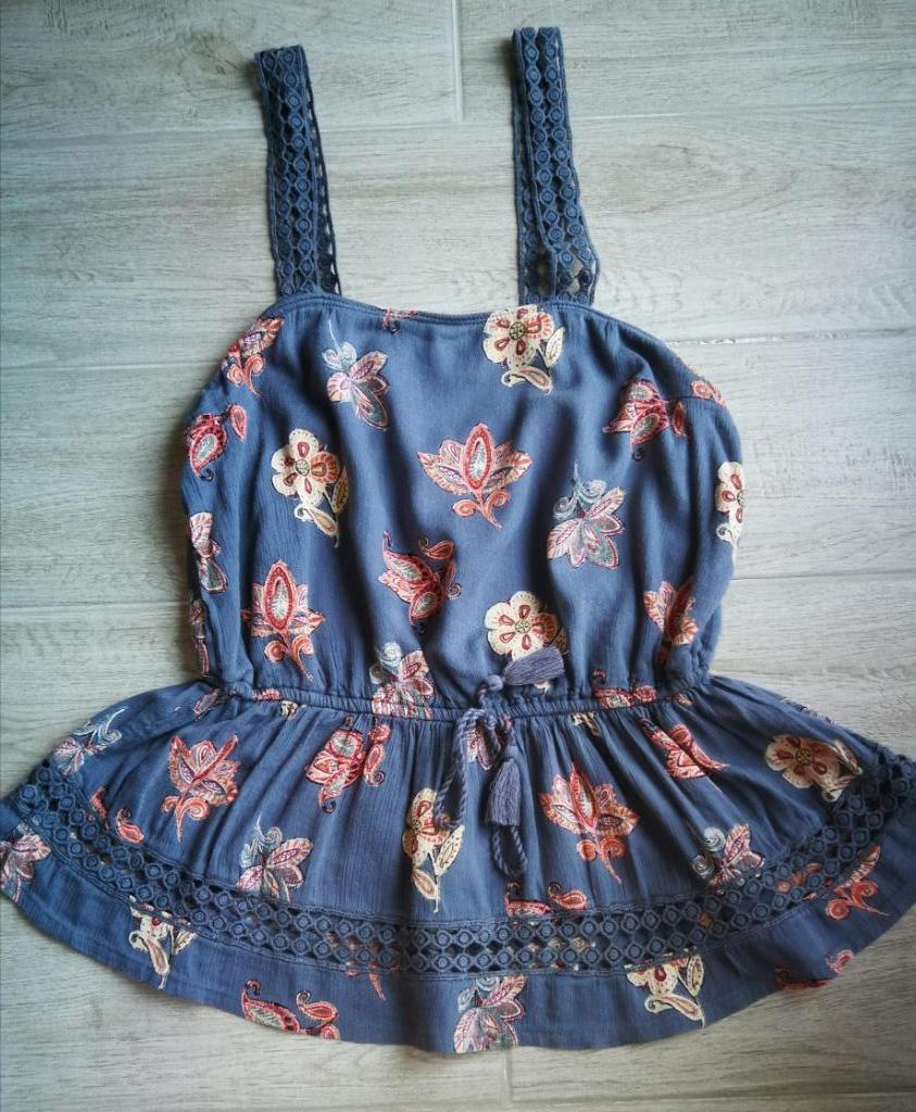 Superbe chemisier - Abercrombie - taille L (42), Taille 42/44 (L), Enlèvement ou Envoi, Comme neuf, Bleu