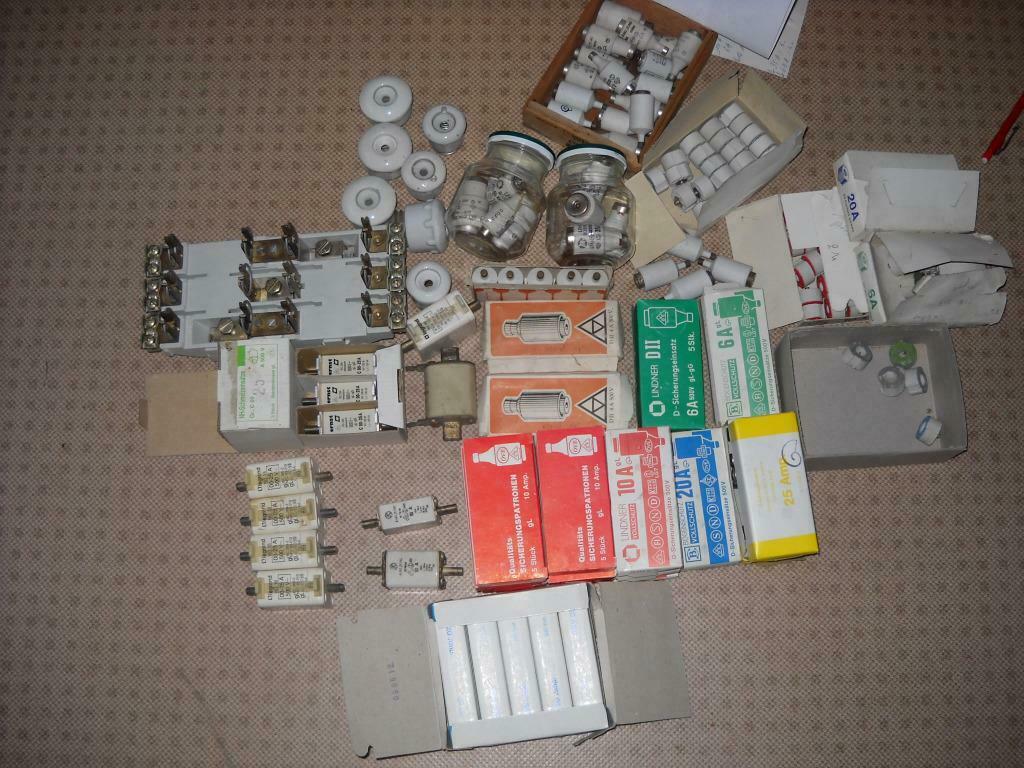 Lot de fusibles, porte fusibles, nouveaux & anciens, Enlèvement