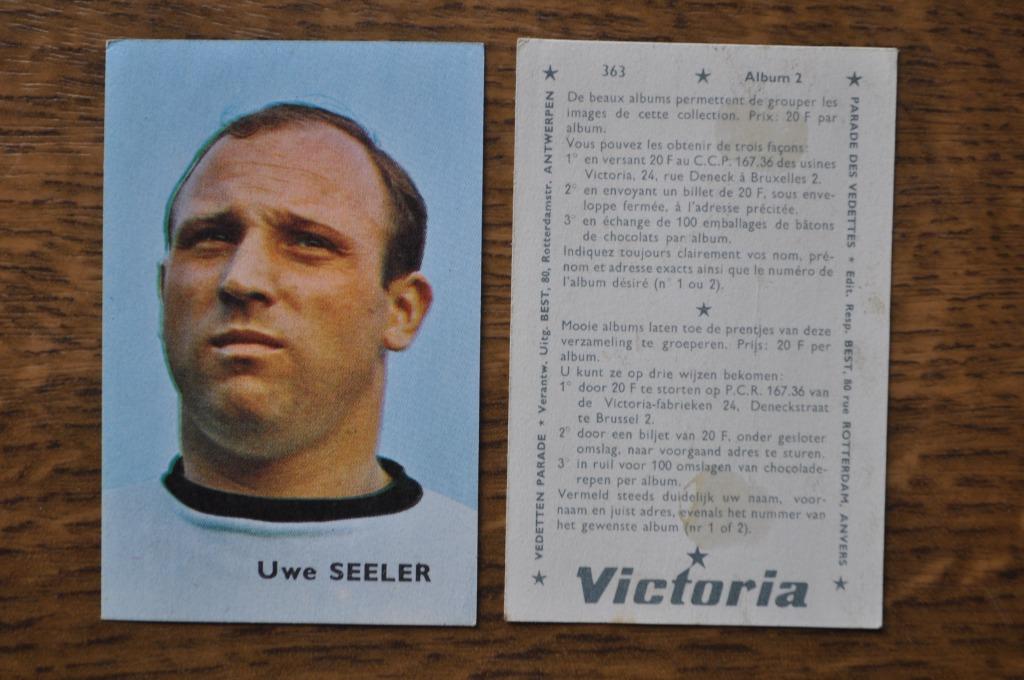 VICTORIA PRENTJE VOETBALLER UWE SEELER, Ophalen of Verzenden, Gebruikt, Plaatje