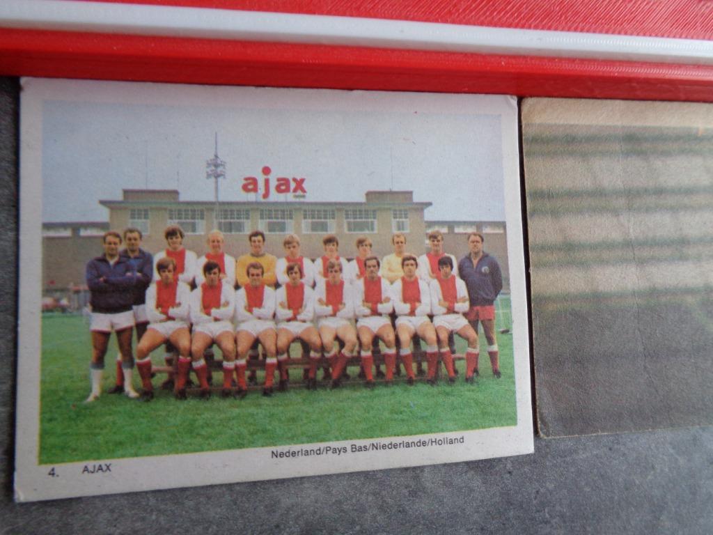 VOETBAL PRENT  KAART  AJAX CRUYFF  JAREN 60 REEKS BENFICA P, Hobby en Vrije tijd, Stickers en Plaatjes, Verzenden