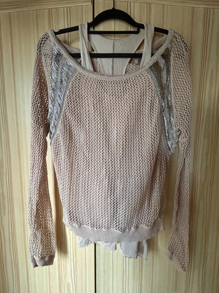 Pinko trui + top small, Pinko, Beige, Ophalen of Verzenden, Zo goed als nieuw