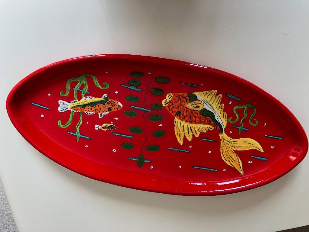 Vintage keramieken schaal, Antiek en Kunst, Ophalen