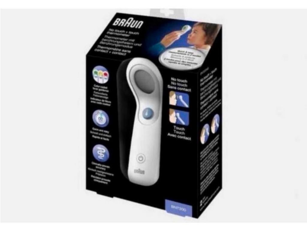 NIEUW BrAun no touch + touch - thermometer voorhoofd thermo, Diversen, Ophalen of Verzenden, Nieuw