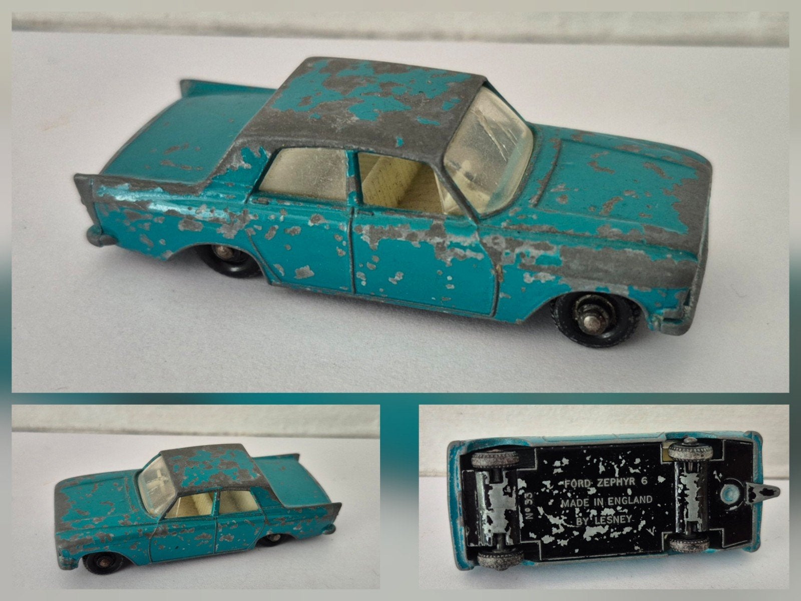 Boîte d'allumettes Lesney 33-B 1963 Ford Zephyr 6, Enlèvement ou Envoi, Utilisé, Voiture