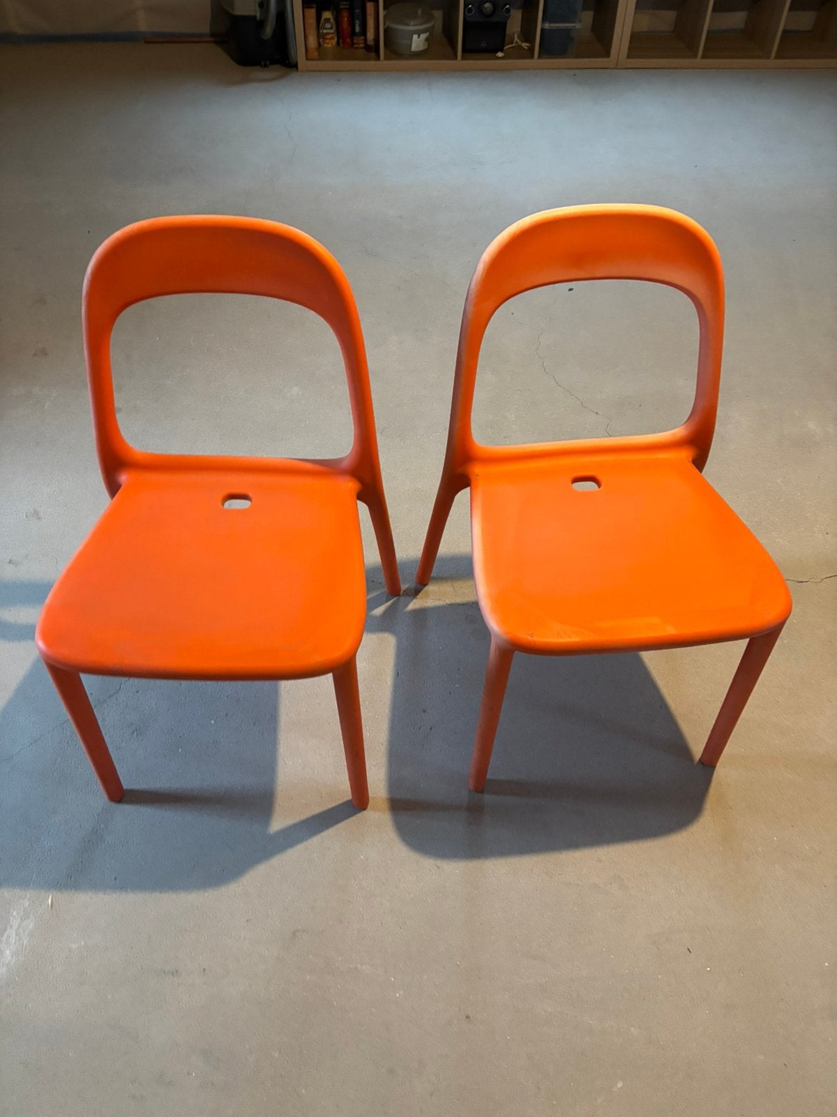 Deux chaises ikea orange, Maison & Meubles, Enlèvement, Comme neuf, Deux