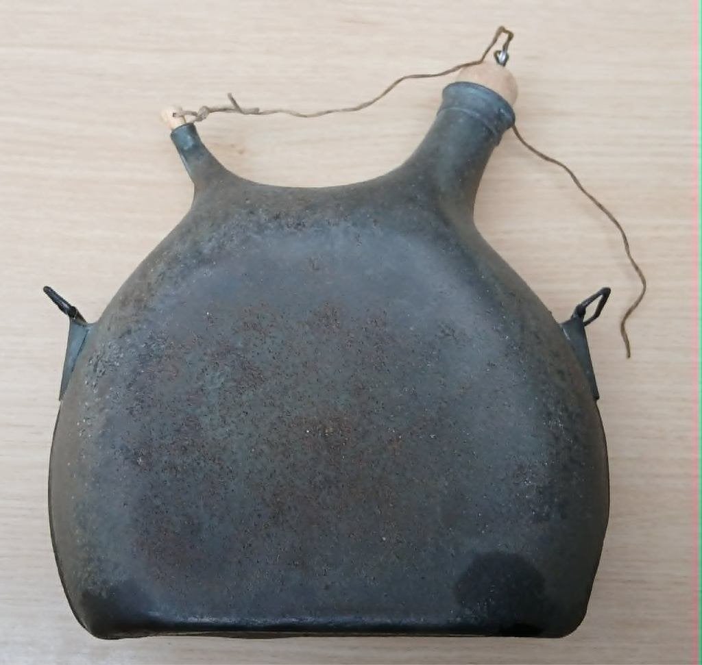 Gourde militaire Française 14-18 grand modèle avec bouchons, Enlèvement ou Envoi, Armée de terre, Autres types