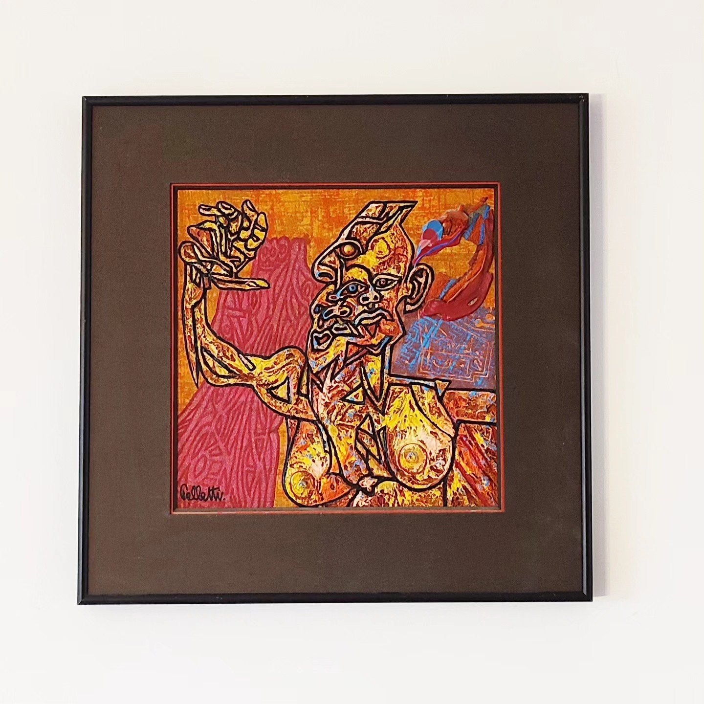 Schilderij van Daniel Pelletti. 45/45 cm, Antiek en Kunst, Ophalen of Verzenden