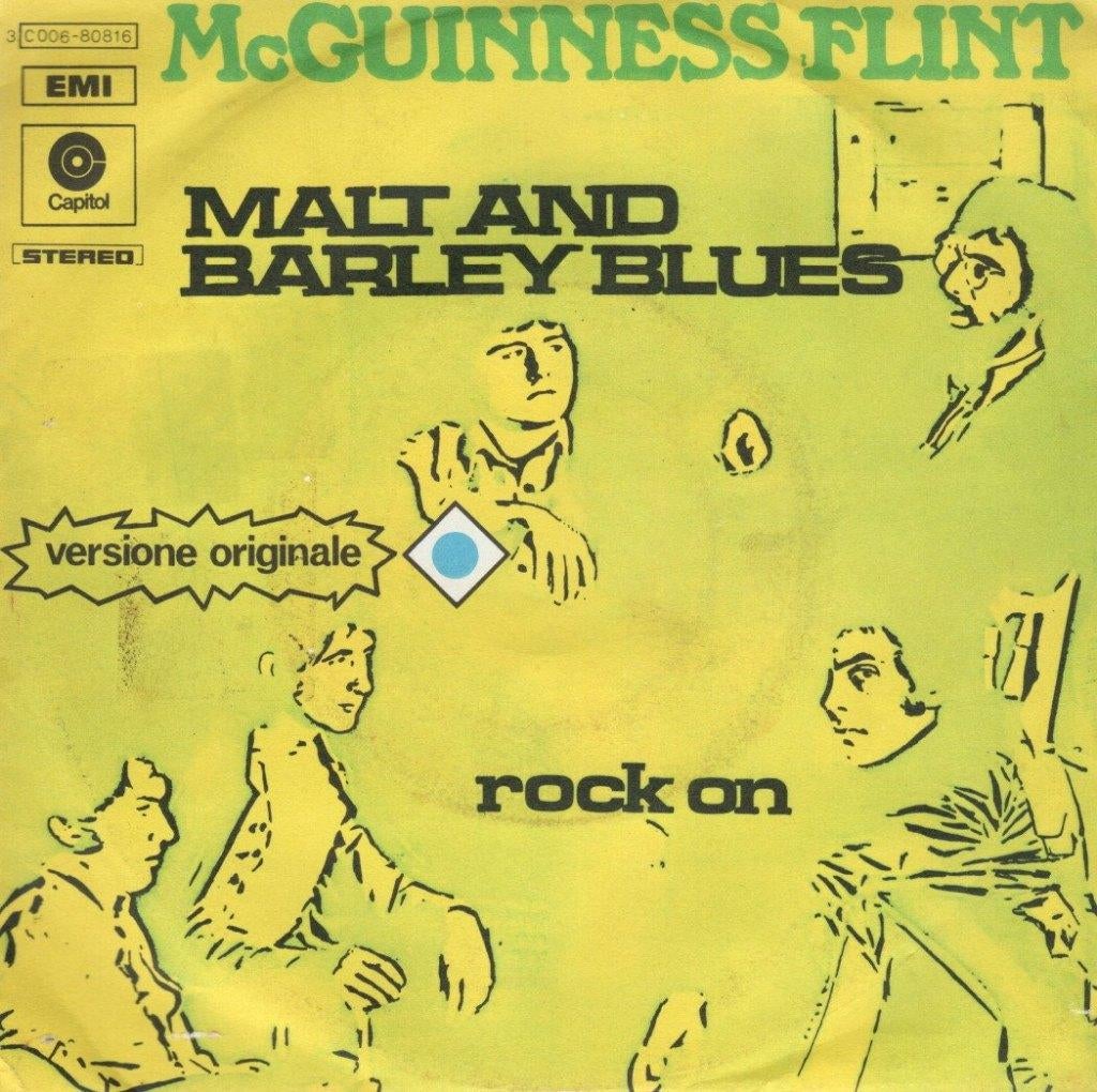 McGuinness Flint: Malt And Barley Blues/Rock On (45T  1971), Enlèvement ou Envoi, Utilisé, Pop rock