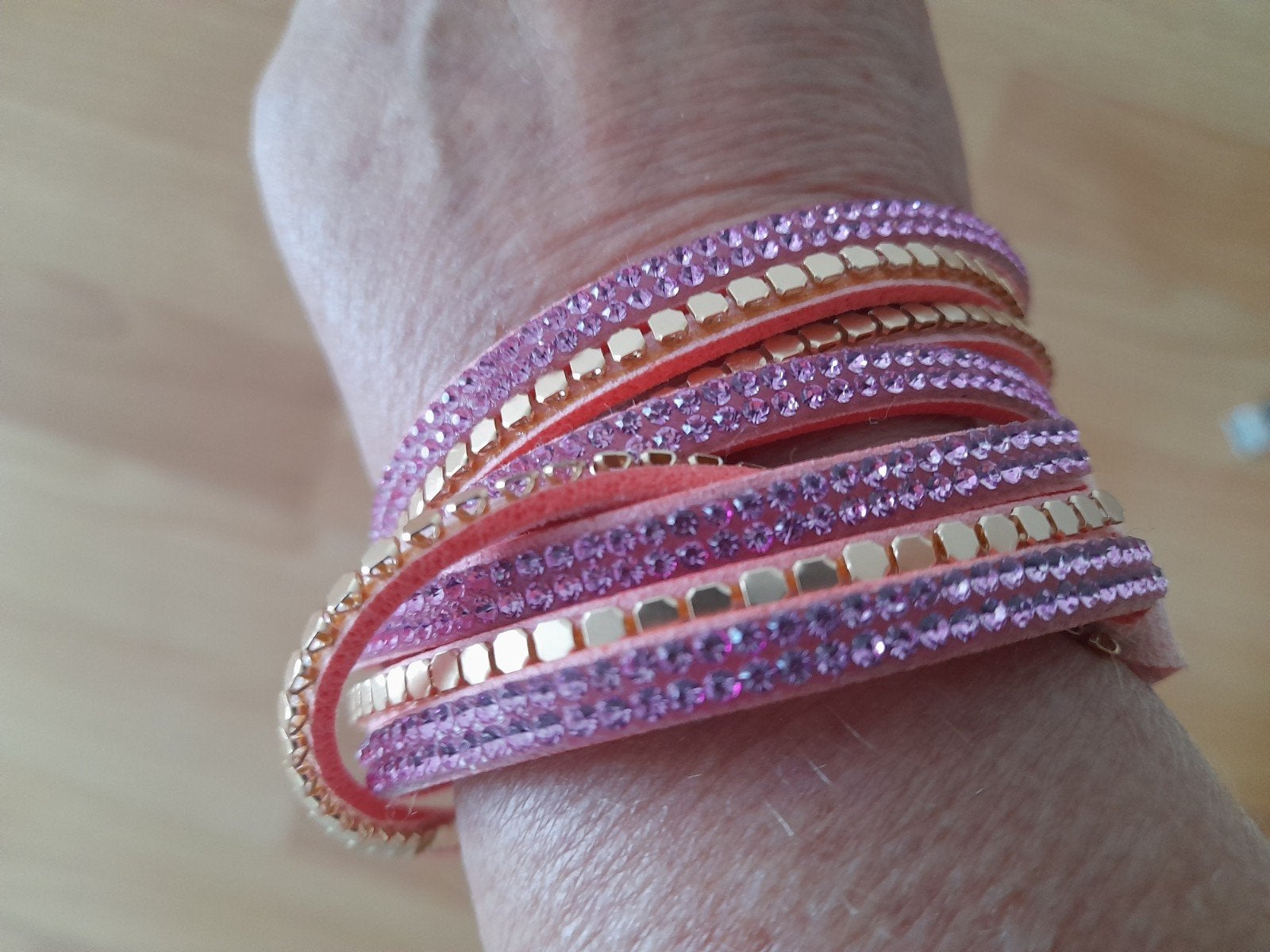 glitter armbandje NIEUW!, Ophalen, Roze