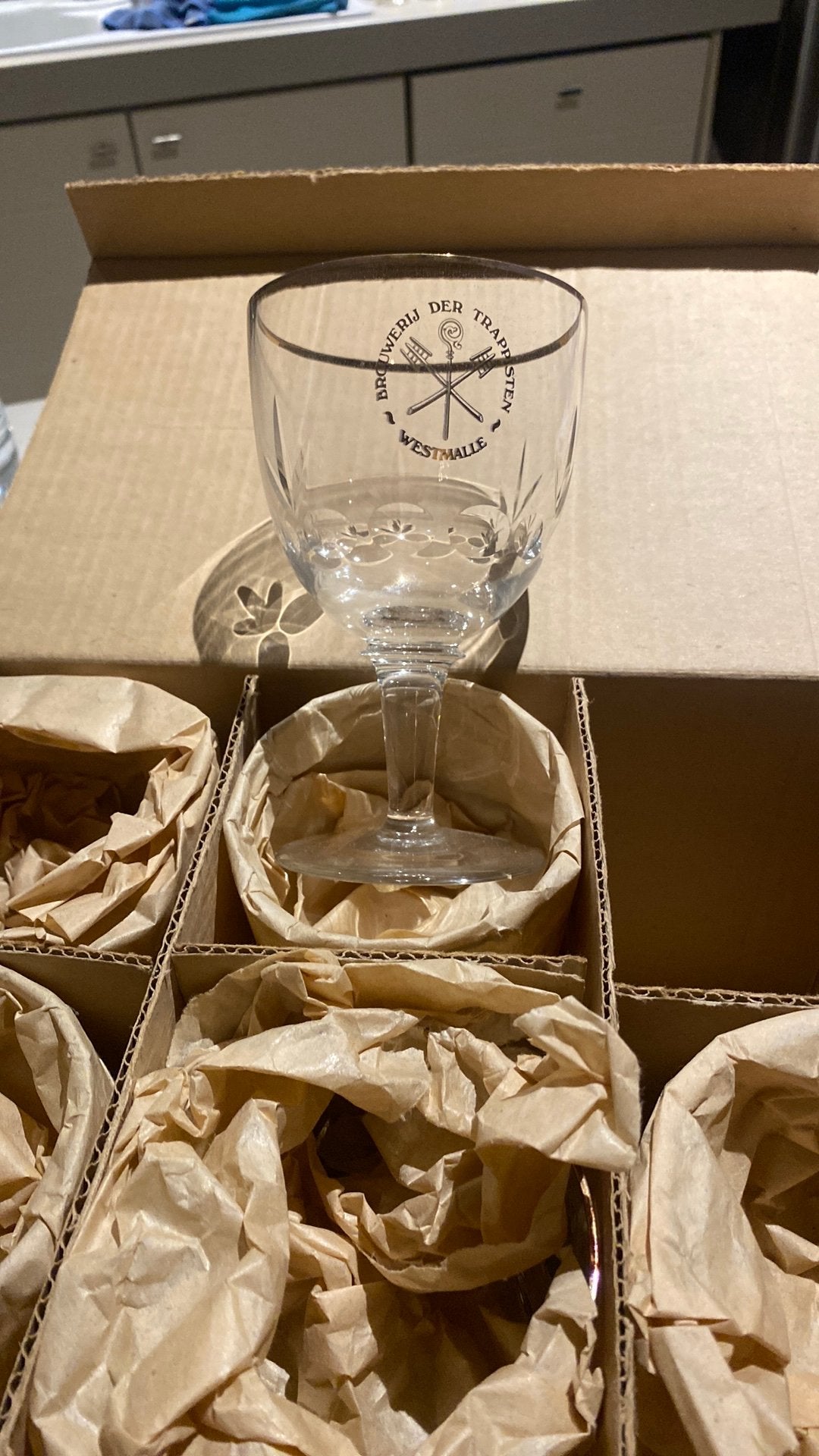 6 zeer oude westmalle glazen, Enlèvement, Neuf, Verre ou Verres, Autres marques