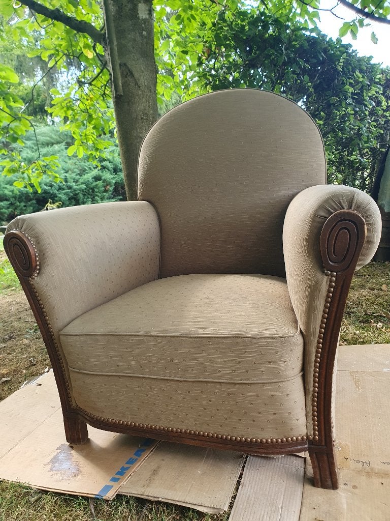Vintage Franse art deco zetel uit de jaren '30, Antiek en Kunst, Ophalen