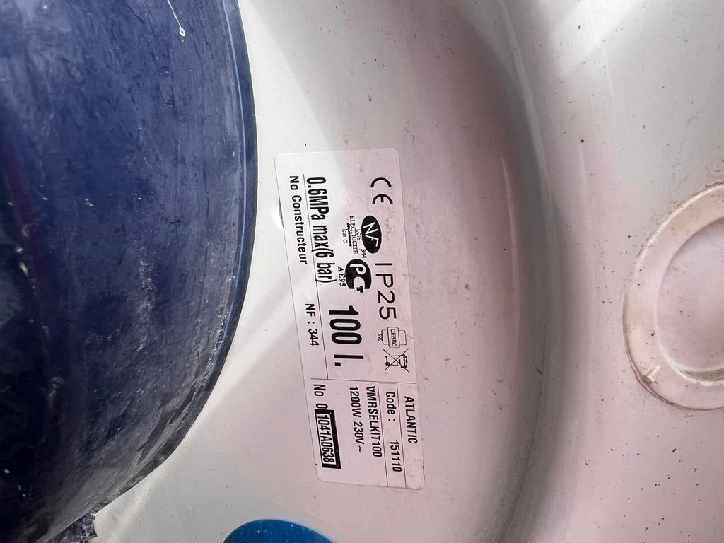 Elektrische boiler 100 liter, Doe-het-zelf en Bouw, Chauffageketels en Boilers, Ophalen, Gebruikt, 20 tot 100 liter, Boiler