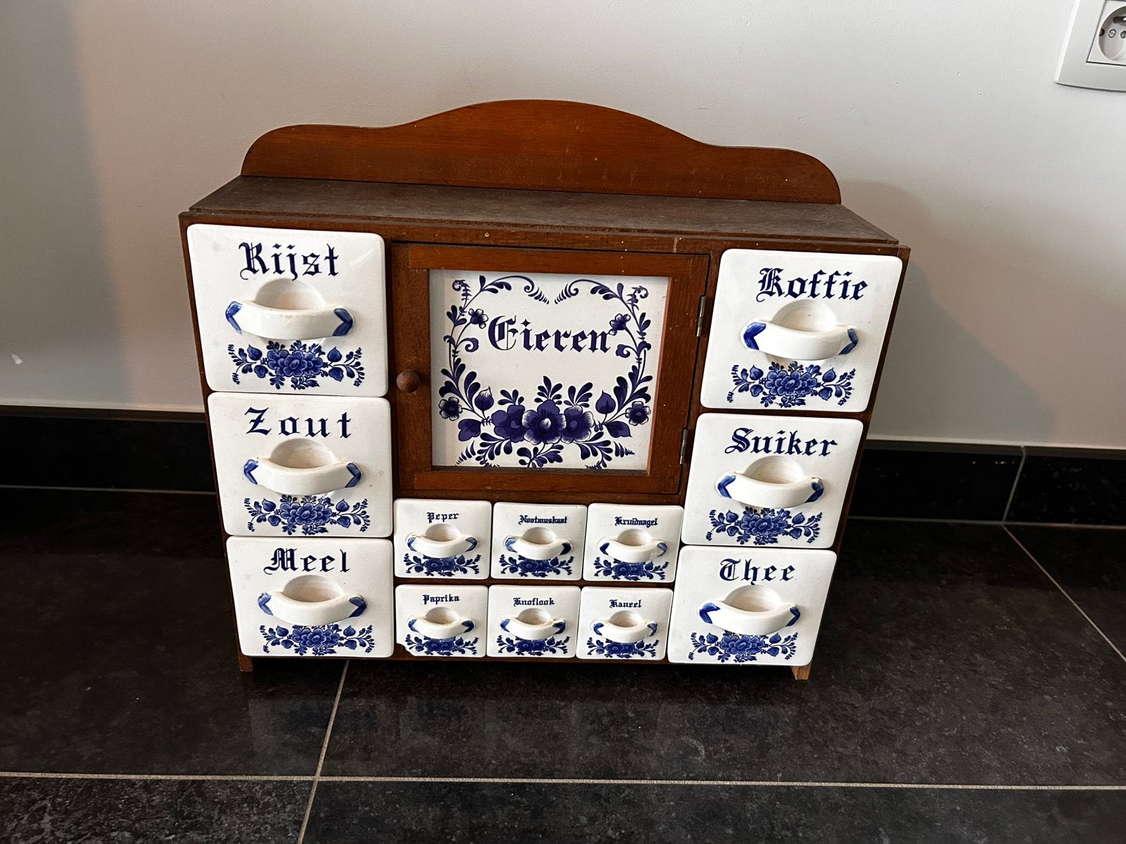 Vintage kruidenkastje Delfts blauw, Ophalen