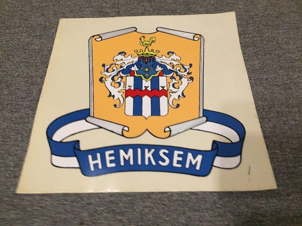 Raamsticker Wapenschild Hemiksem, Ophalen of Verzenden, Zo goed als nieuw, Overige typen