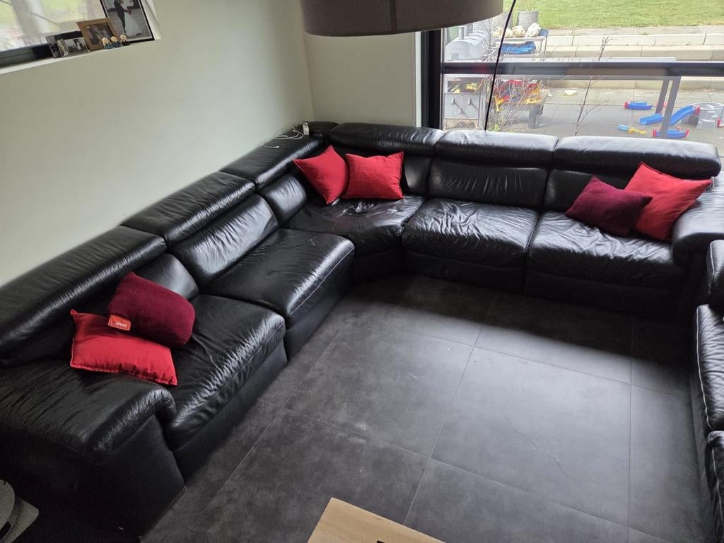 Natuzzi Editions Hoeksalon + 3-zit en poef, Ophalen