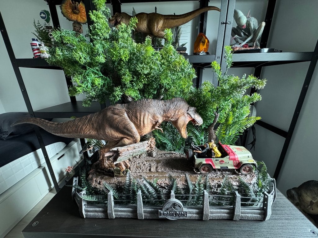 Statue T-Rex Chase - Jurassic Park - Iron Studios, Ophalen, Zo goed als nieuw, Overige typen