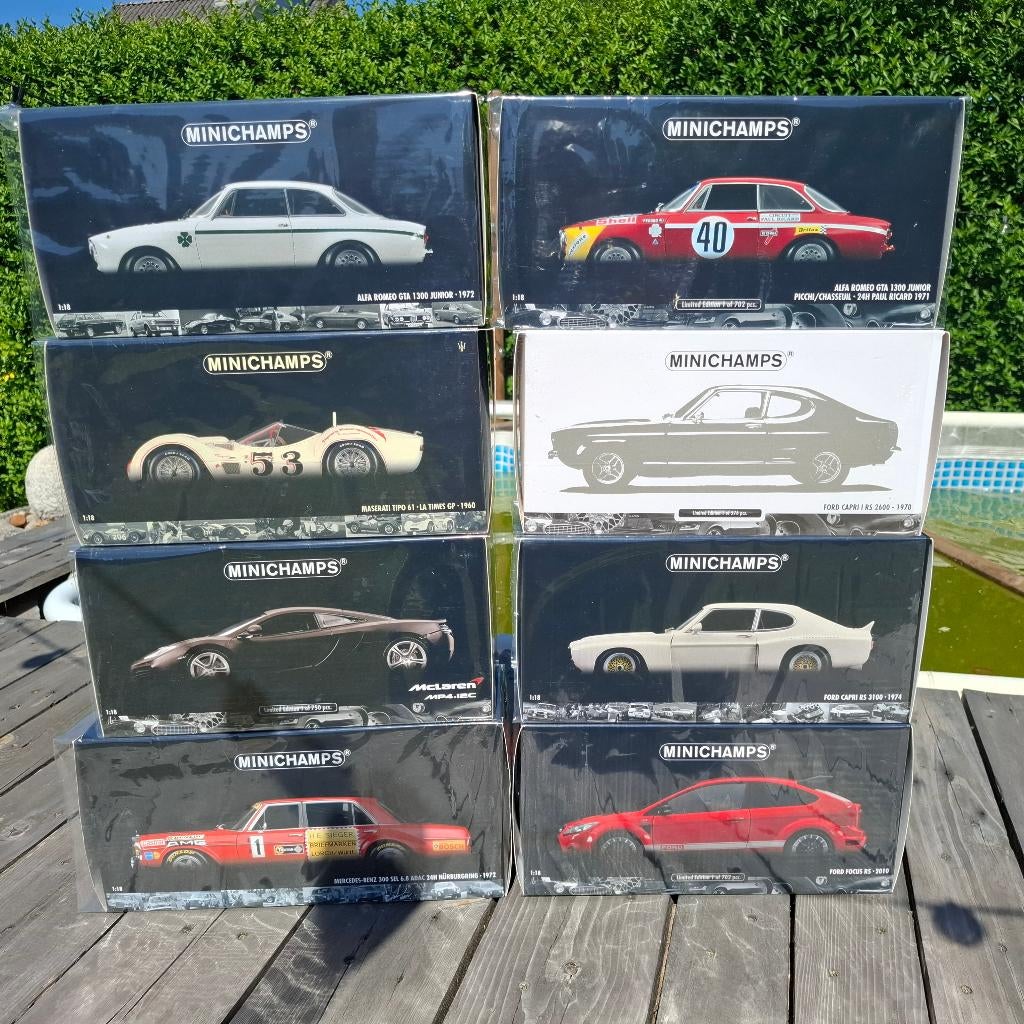 8 x 1/18 Minichamps Models, Enlèvement, Neuf, Voiture, MiniChamps
