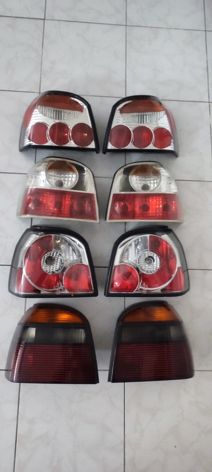 4x achterlichten voor VW golf 3 en cabrio, Autos : Pièces & Accessoires, Enlèvement, Utilisé, Volkswagen