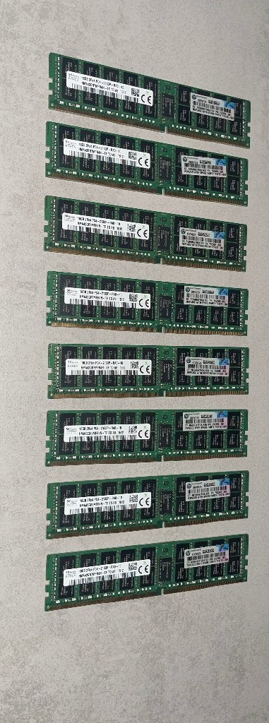 128 GB DDR4 ECC Registered (8 x 16 GB) HP 752369-081, Computers en Software, Server, DDR4, Ophalen of Verzenden, Zo goed als nieuw