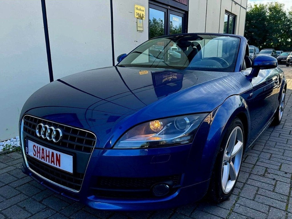 Audi TT 2.0 TFSI Roadster – 200 PK – S tronic, Zwart, 4 cilinders, Cabriolet, Blauw