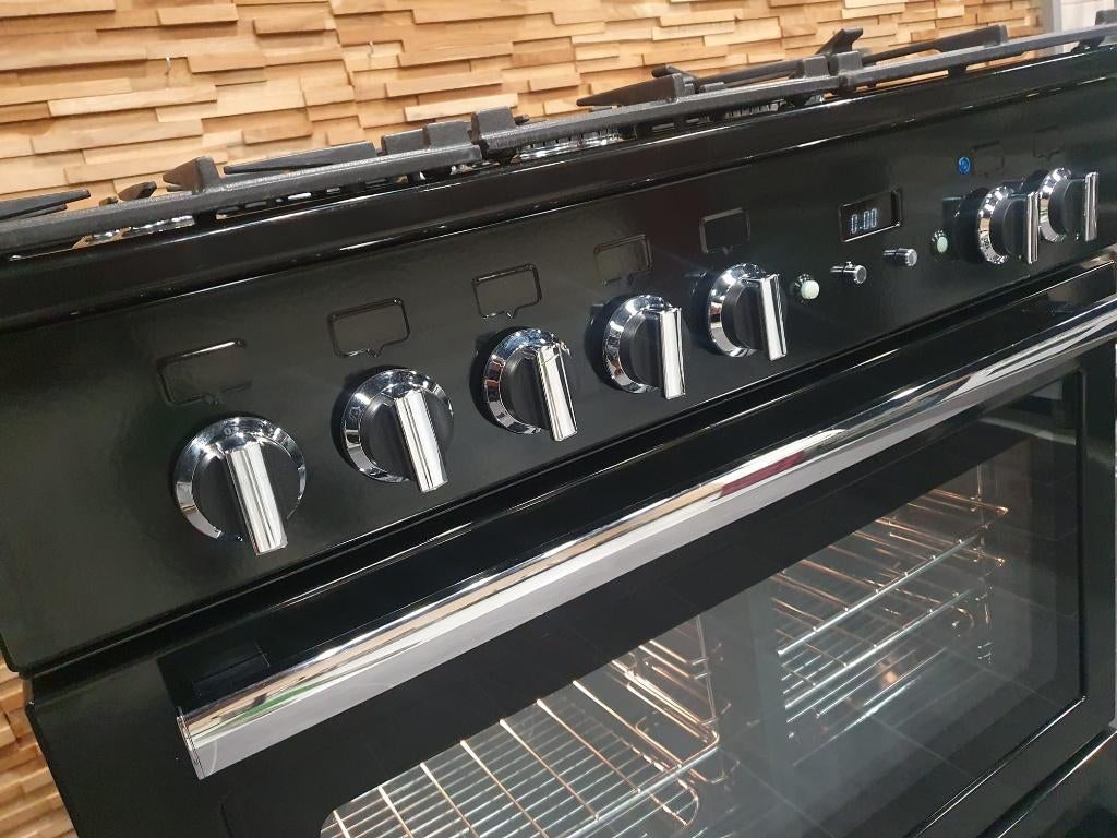🔥Luxe Falcon Professional plus FX Fornuis 90cm zwart rvs, Ophalen, 60 cm of meer, Zo goed als nieuw, Energieklasse A of zuiniger