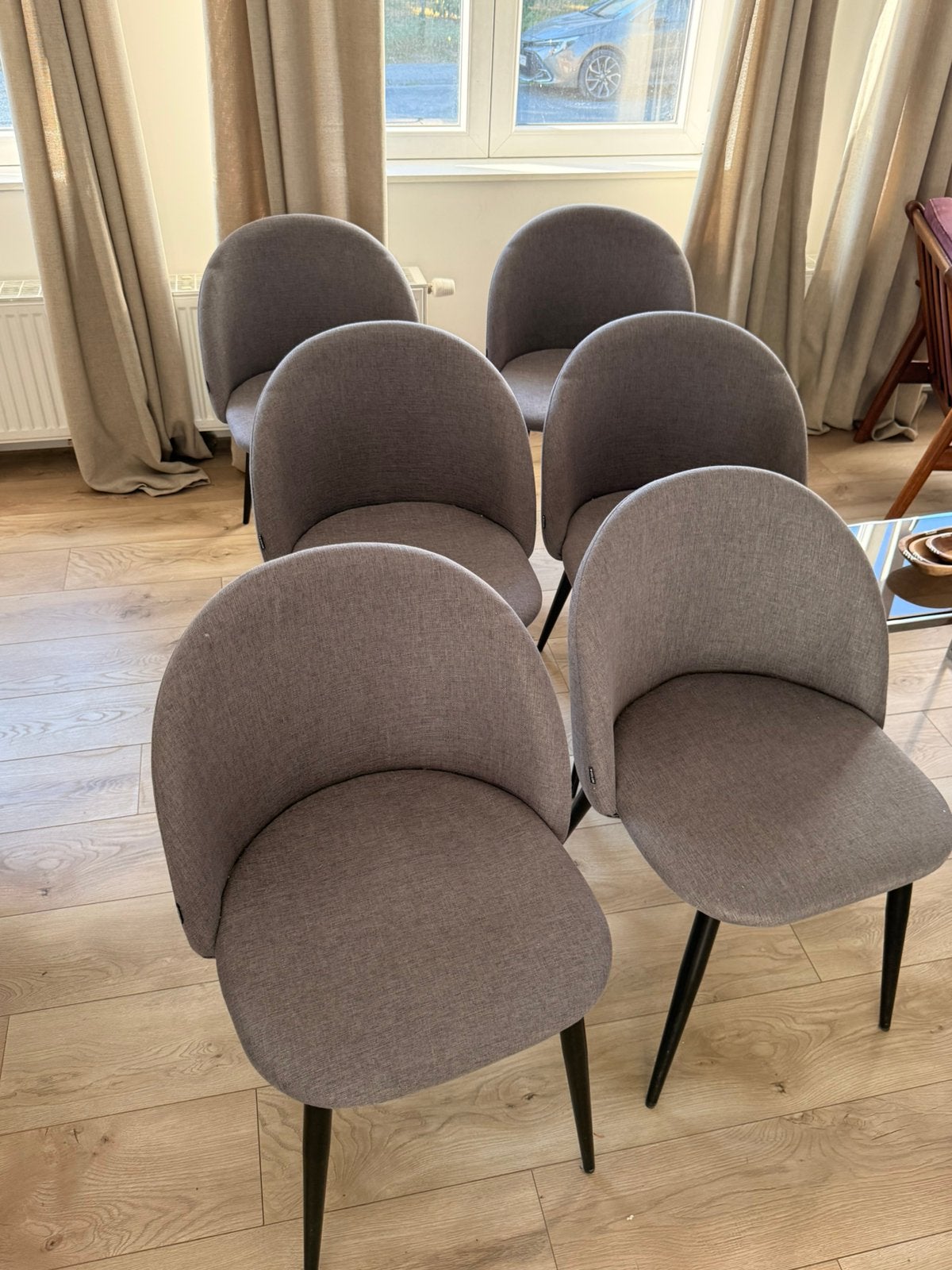 6 Chaises table de salle à la ger, Ophalen, Zo goed als nieuw