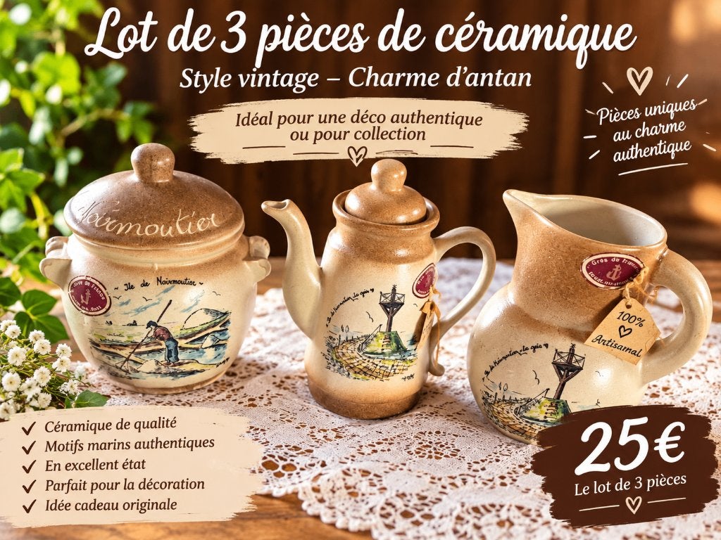 3 pot en céramique, Enlèvement