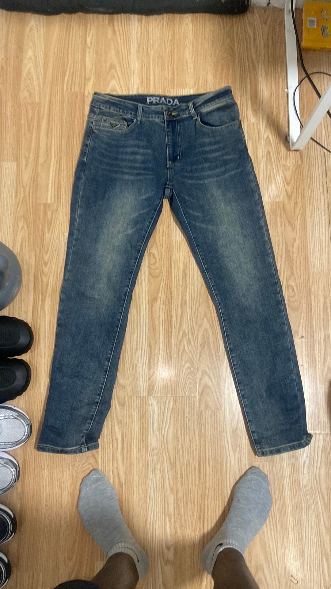 Prada broek, Kleding | Heren, Spijkerbroeken en Jeans, Ophalen, Zo goed als nieuw, Blauw, W33 - W34 (confectie 48/50)