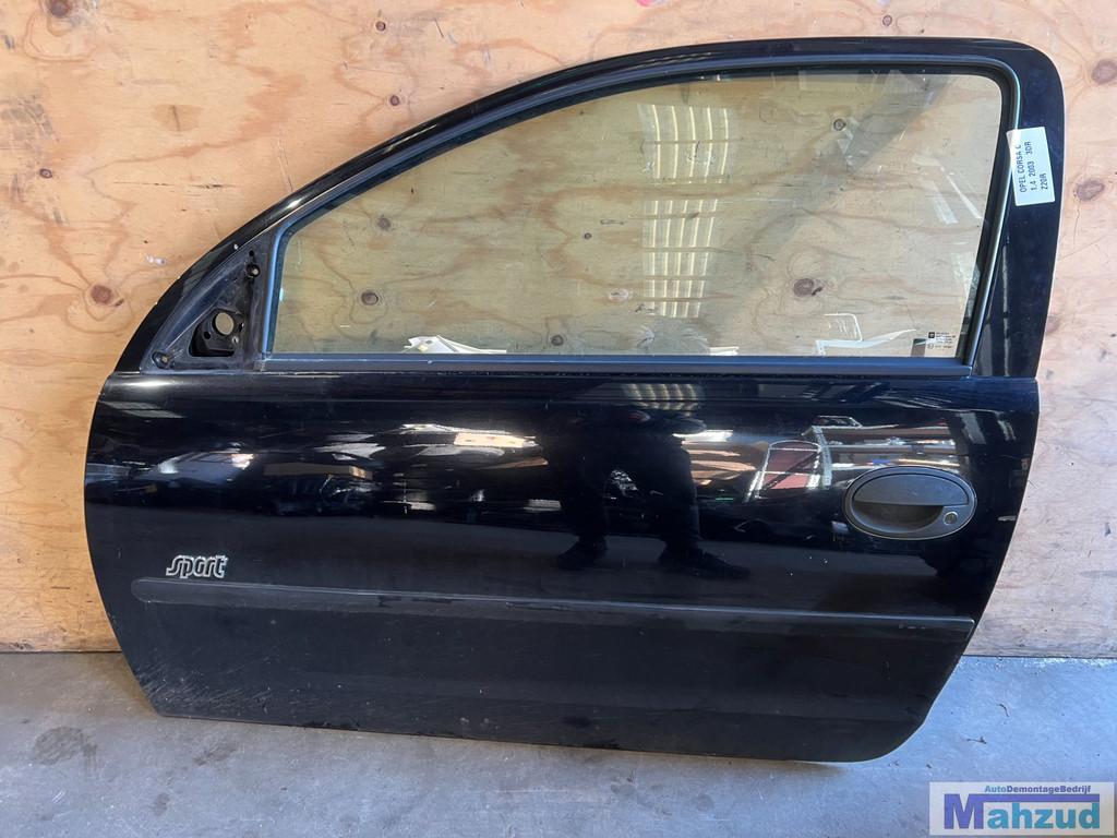 OPEL CORSA C Zwart Z20R links deur 3deurs 2000-2005, Auto-onderdelen, Gebruikt, Deur, Opel Automobile GmbH, Kontakt@opel-infoservice.de