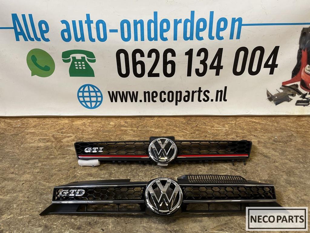 VOLKSWAGEN GOLF 7 7.5 GTI GTD GRILL GRILLEN ORIGINEEL, Gebruikt, -, Volkswagen, -